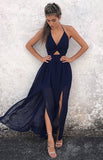 Women Maxi Long Dress Slit Split Sleeveless Sundress