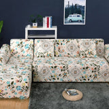 Flower Slipcover Tightly All-inclusive Wrap 1 to 4 Seats Elasticity 1pc Sofa Cover