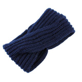 1pc Women Cross Twist Warm Wool Hair Band Accessories Handmade Crochet Knitted Headwrap