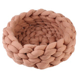 Braided Pet Bed Warming House Soft Nest Kennel Baskets Indoor Sleeping Cave Sofa