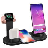 4 in 1 Wireless Charging Dock Station Apple Watch iPhone X XS XR MAX 11 Pro 8 Airpods 10W Qi Fast Charger Stand Holder