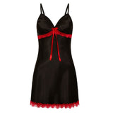 Women Nighte Lace Bow Lingerie Babydoll Seamless Nightwear Dress