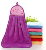 Thick Microfiber Hand Kitchen Towel Hanging Cloth Soft Absorbent