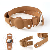 Leather Pet Adjustable Apple Airtag Tracker Anti-Lost Case Collar