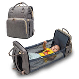 Moms Dads Baby Backpack Convertible Lightweight Diaper Bag Bed Multi-purpose Travel Storage