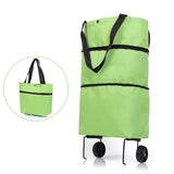 Pull Cart Trolley Wheels Foldable Reusable Organizer Shopping Bag