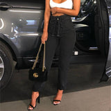 Women High Waist Harem Pants Streetwear Stretch Jeans