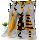 LDAJMW Cotton Gauze Adult Cartoon Bath Beach Textile Large Thick Towel