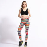 Women Elastic 3D Print Pants Leggings Sport Skinny Trousers