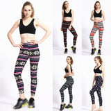 Women Elastic 3D Print Pants Leggings Sport Skinny Trousers