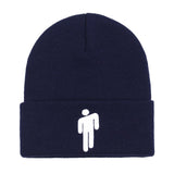 Women's Embroidery Billie Eilish Beanie Hat Knitted Warm Solid Hip-Hop Cuffed Bonnet