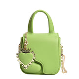 Women Lipstick Heart Cute Chain Messenger Handbag