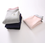 Women Elastic Waist Cartoon Patchwork Plus Velvet Thick Warm Knitted Leggings