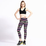 Women Elastic 3D Print Pants Leggings Sport Skinny Trousers