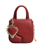 Women Lipstick Heart Cute Chain Messenger Handbag