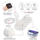 4 in 1 Wireless Charging Dock Station Apple Watch iPhone X XS XR MAX 11 Pro 8 Airpods 10W Qi Fast Charger Stand Holder