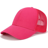 Glitter Ponytail Baseball Snapback Mesh Cap Messy Bun Adjustable Hat