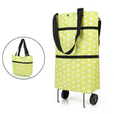 Pull Cart Trolley Wheels Foldable Reusable Organizer Shopping Bag