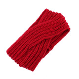 1pc Women Cross Twist Warm Wool Hair Band Accessories Handmade Crochet Knitted Headwrap