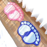 Foot Print Non-slip Bathroom Carpet Mat Toilet Bathroom Rug Bath Pad
