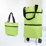 Pull Cart Trolley Wheels Foldable Reusable Organizer Shopping Bag