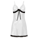 Women Nighte Lace Bow Lingerie Babydoll Seamless Nightwear Dress
