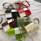 Simple Hand Carrying Plaid Square Shoulder Small Bag