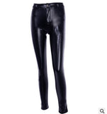 Women Punk Bodycon Faux PU Leather Push Up High Waist Pants
