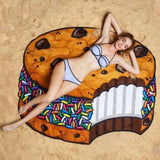Printed Fruit Food Round Chiffon Round Beach Towels Home Decor Boho Style