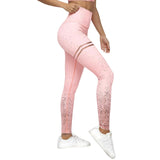 Women Point Graffiti Print High Waist Leggings