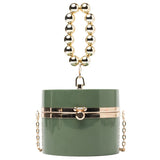 Women Diamond Acrylic Round Clutch Small Shoulder Crossbody Bag