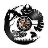 Alice in Wonderland Vinyl Record Classic Retro Hanging Wall Clock