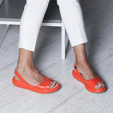 Women Fish Mouth Top Quality Slip On Solid Single Flat Shoes