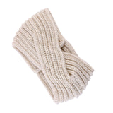 1pc Women Cross Twist Warm Wool Hair Band Accessories Handmade Crochet Knitted Headwrap