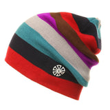 Outdoor Beanies Cap Casual Striped Knitted Hat Headwear Snowboarding Skiing