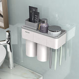 Magnetic Adsorption Wall Mount Cleanser Holder Storage Rack Bathroom Accessories Set