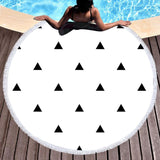 Round Beach Towel Microfiber Bath Toalla Tassel Tapestry Serviette De Plage