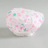 1PC Waterproof Thicken Lovely Bath Hat Solid Color One-Off Elastic Shower Cap