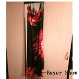 Boho Floral Women Plus Size Maxi Spaghetti Strap Sleeveless Dress