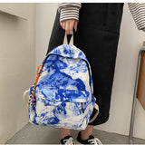 Colorful Tie Dye Street Trend Square Vertical Section Backpack
