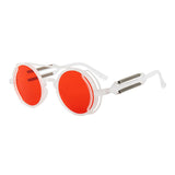 Steampunk Sunglasses UV400 High Quality Color Lenses Round Metal Frame