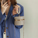 Women Diamond Acrylic Round Clutch Small Shoulder Crossbody Bag