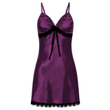 Women Nighte Lace Bow Lingerie Babydoll Seamless Nightwear Dress
