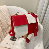 Simple Hand Carrying Plaid Square Shoulder Small Bag