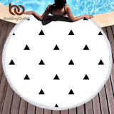 Round Beach Towel Microfiber Bath Toalla Tassel Tapestry Serviette De Plage