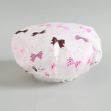 1PC Waterproof Thicken Lovely Bath Hat Solid Color One-Off Elastic Shower Cap