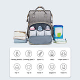 Moms Dads Baby Backpack Convertible Lightweight Diaper Bag Bed Multi-purpose Travel Storage
