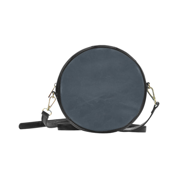 Char Limed Spruce High-Grade PU Leather Round Sling Bag Model 1647
