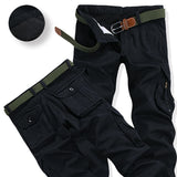 Men's Thick Warm Cargo Fleece Pockets Fur Loose Baggy Pants