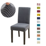 Solid Jacquard Chair Covers Spandex Dining Room Office Banquet